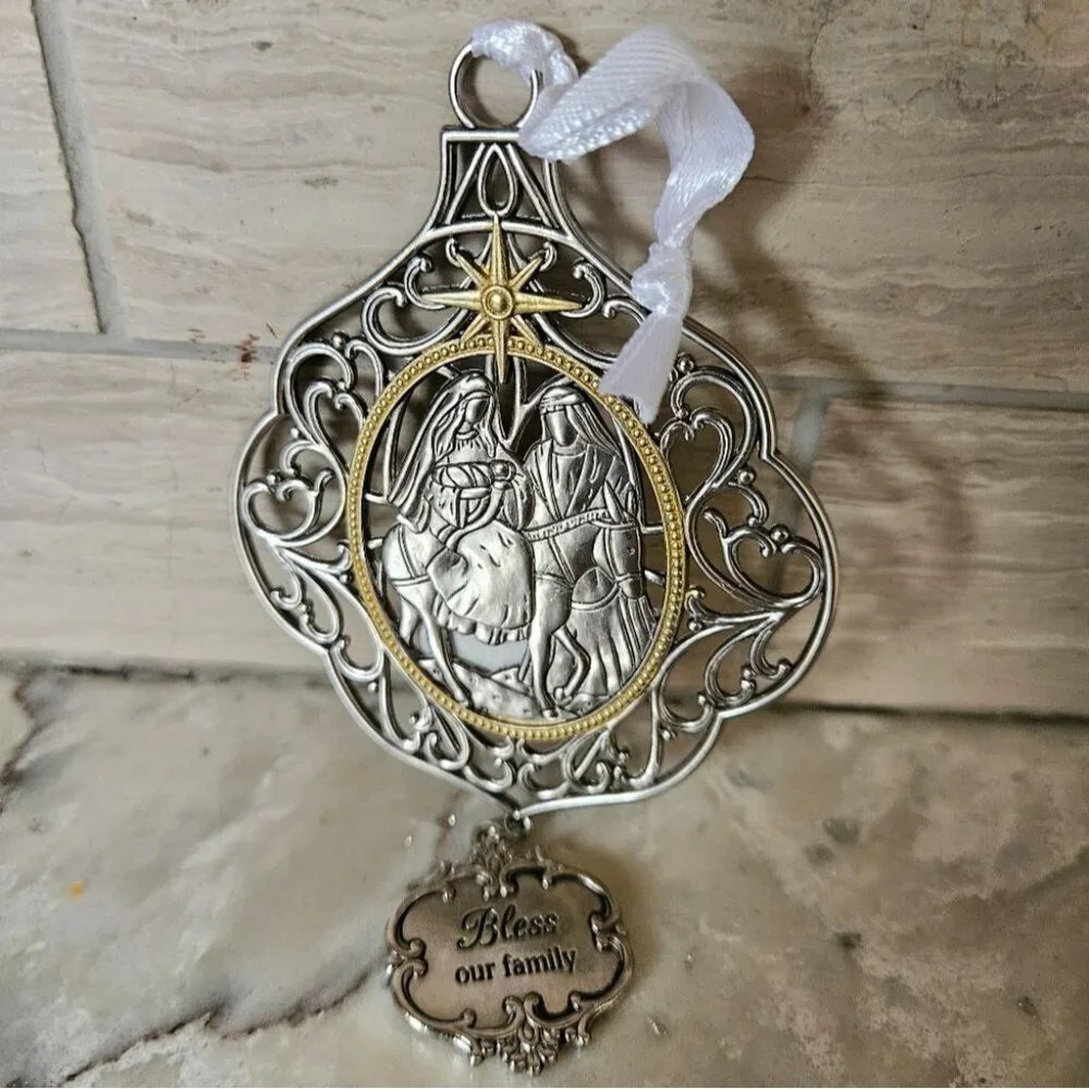 Ganz Holy Family  Nativity Ornament Bless Our Family